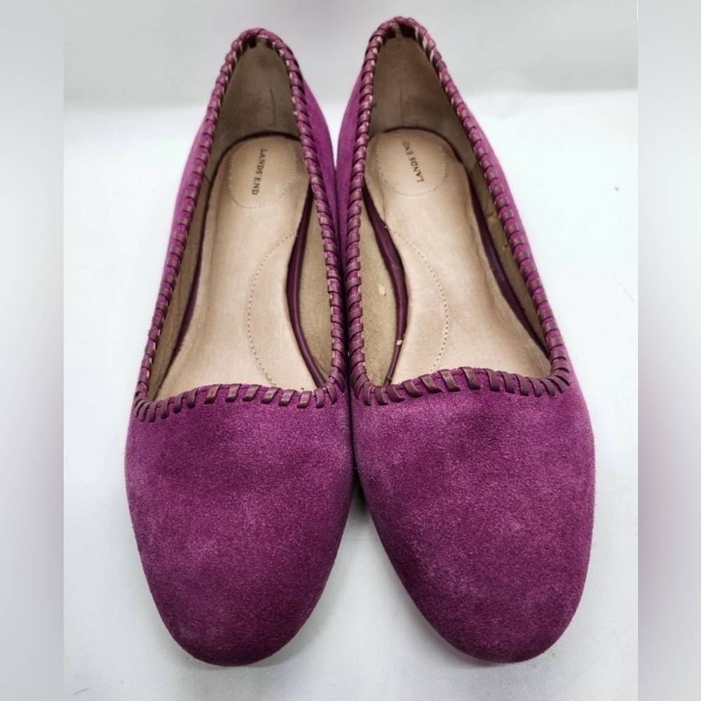 Land's End suede purple flats size 5.5B
